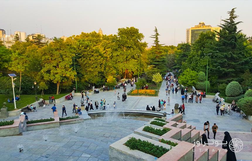 نمای زیبای داخل پارک ملت تهران